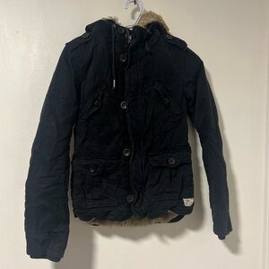 TNA Black Jacket with Fur Lining